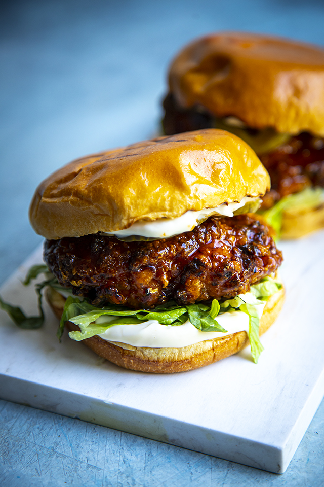 Spicy Honey Butter Crispy Chicken Buns | DonalSkehan.com