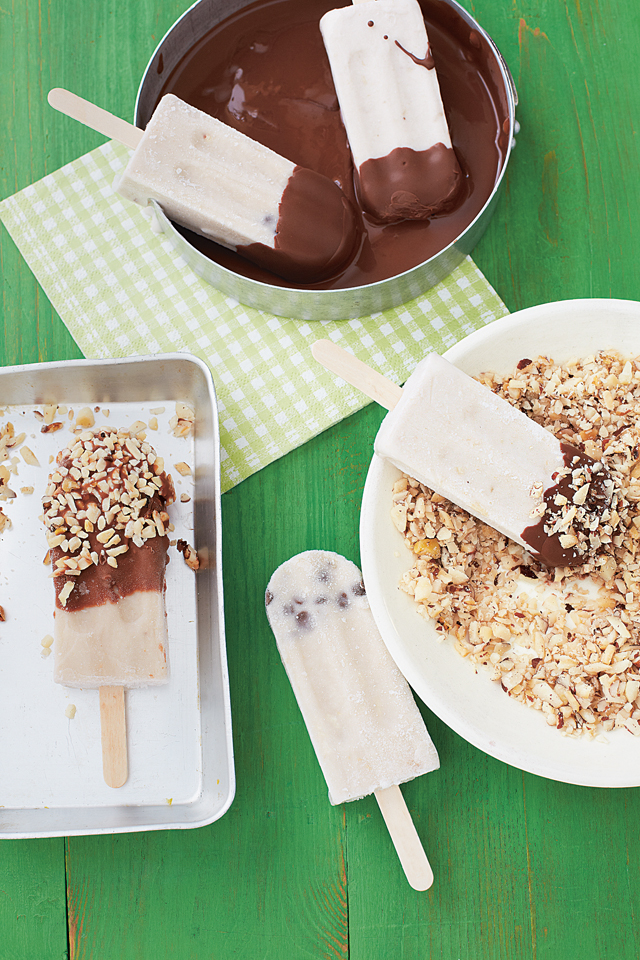 Banana Split Ice Lolly | DonalSkehan.com, A frozen lolly twist on this classic dessert from The Lolly Book. 