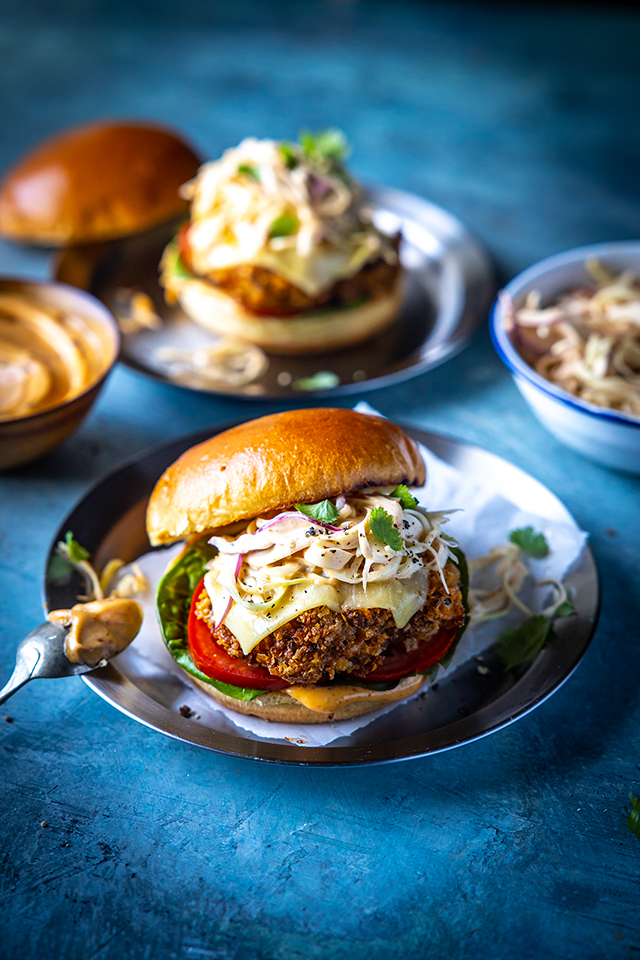 Air-Fried Cajun Chicken Burgers with Spicy Mayo | DonalSkehan.com