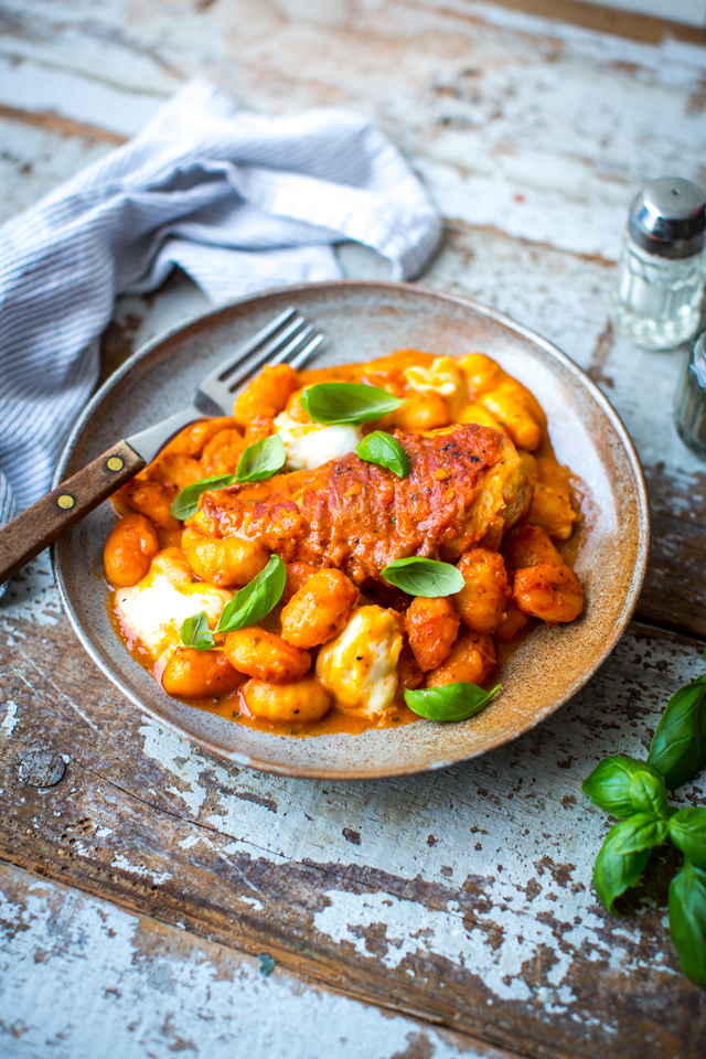 Prosciutto Chicken with Marinara Gnocchi | DonalSkehan.com
