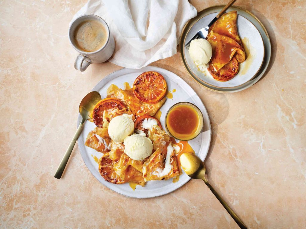 Crêpes Suzette | DonalSkehan.com, Thin pancakes coated in a luscious, sweet orange flavoured sauce!
