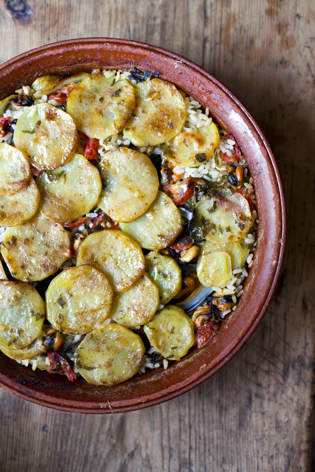 Riso Patate E Cozze (Baked Mussel & Potato Risotto) | DonalSkehan.com, A stand out dish from my Italian adventure! 