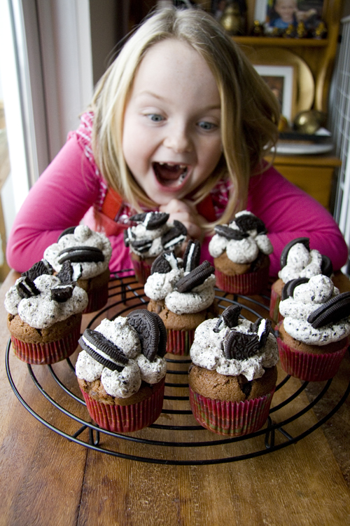 Chocolate Chip Oreo Cupcakes | DonalSkehan.com, Perfect for birthday parties.
