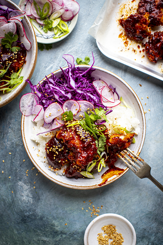 Korean Fried Chicken Bowls | DonalSkehan.com