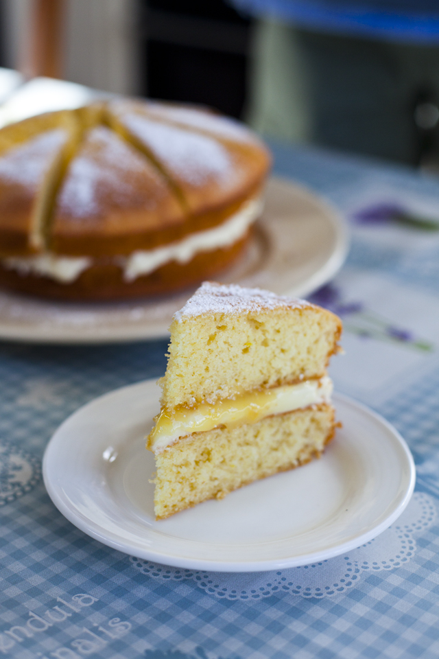 Lemon Curd Sponge Cake | DonalSkehan.com, A slice of this alongside a cup of tea and you are set for the rest of the day.