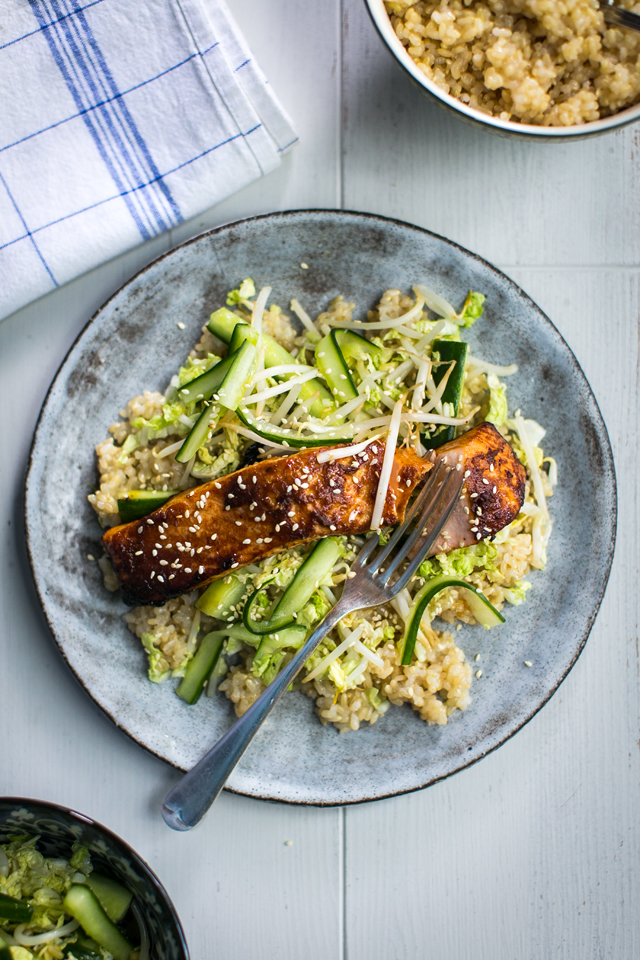 Private: Miso Salmon with Smacked Cucumber | DonalSkehan.com, You are in for an Asian treat for dinner tonight!