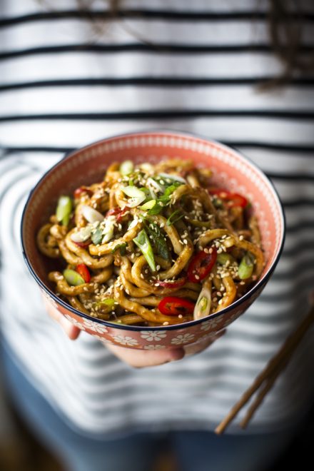Hot & Spicy Peanut Butter Noodles | DonalSkehan.com, A savoury Asian noodle recipe for all you peanut butter fiends out there!