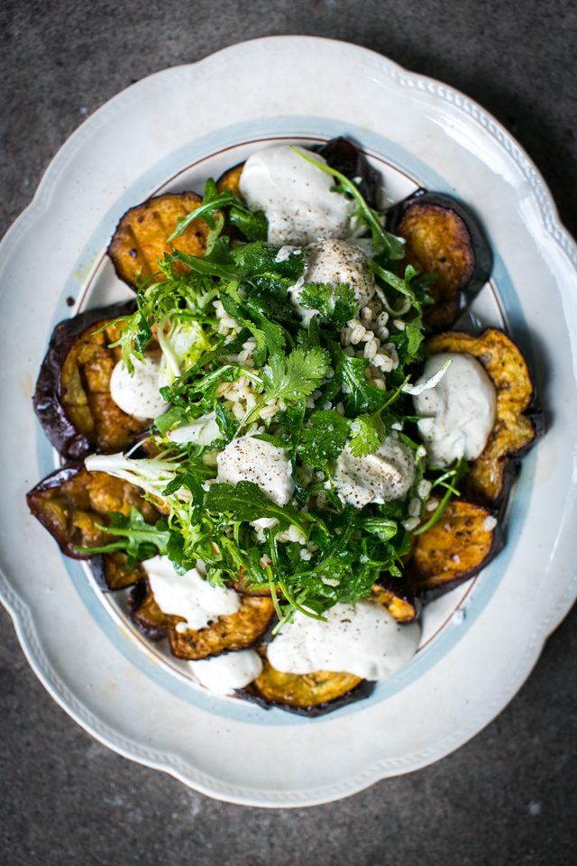 Roast Aubergine, Herb & Grain Salad | DonalSkehan.com,  Simple but impressive side salad for any occasion.