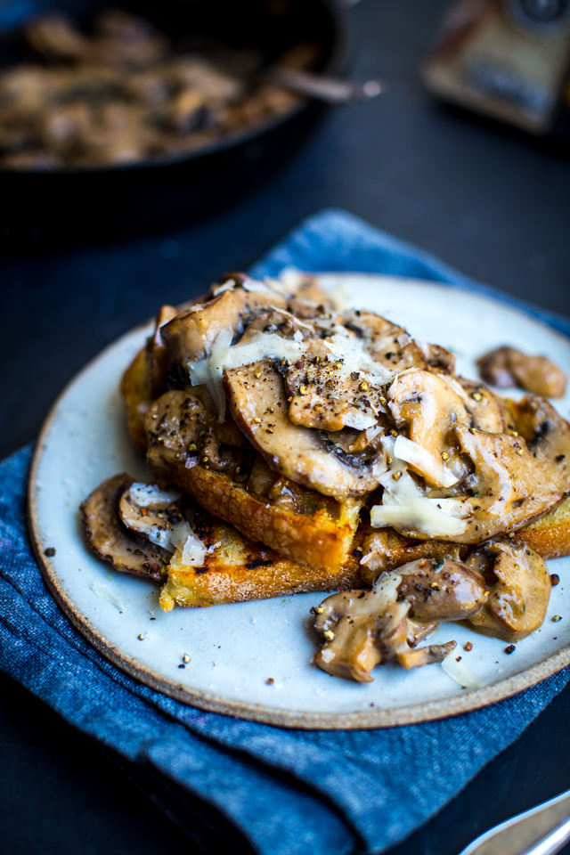 Creamy wild mushrooms on toast | DonalSkehan.com, Super quick lunch option.