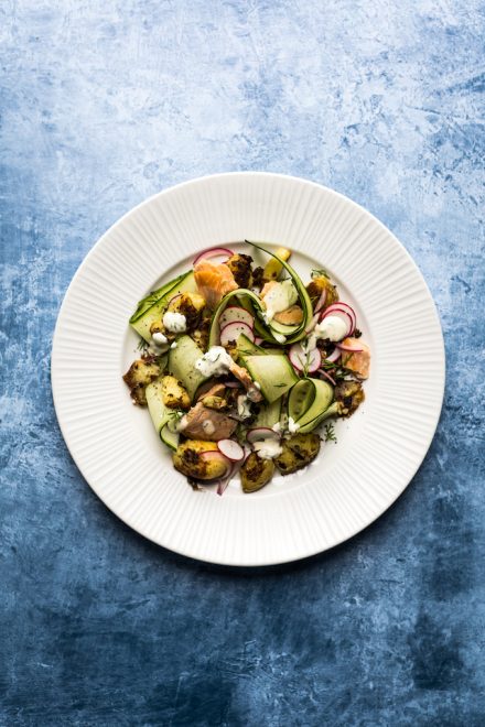 Scandi Salmon and Cracked Potato Salad | DonalSkehan.com