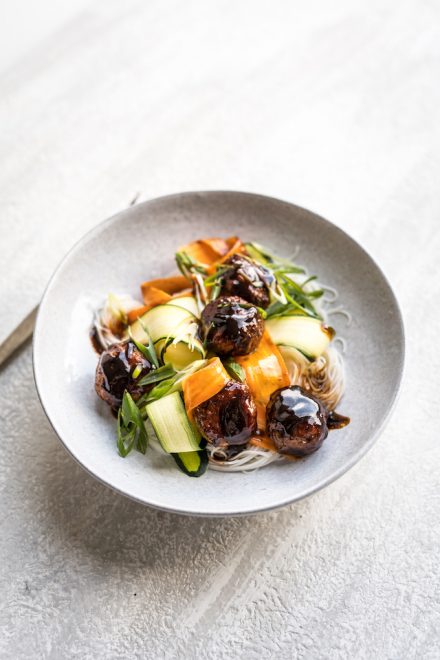 Glossy Soy Turkey Meatballs | DonalSkehan.com