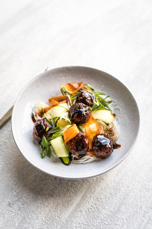 Glossy Soy Turkey Meatballs | DonalSkehan.com