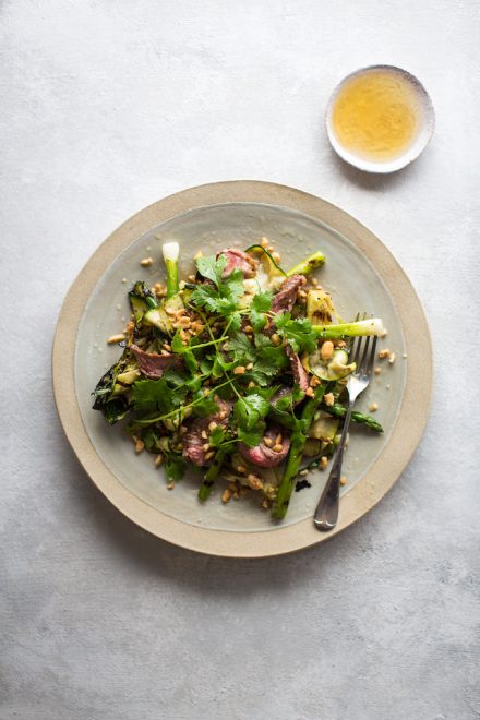 Steak with Blistered Vegetables & Fish Sauce Dressing | DonalSkehan.com