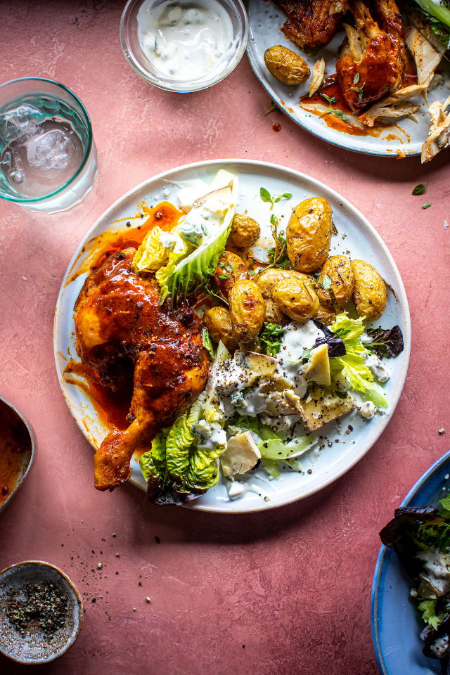 Buffalo Spatchcocked Chicken | DonalSkehan.com