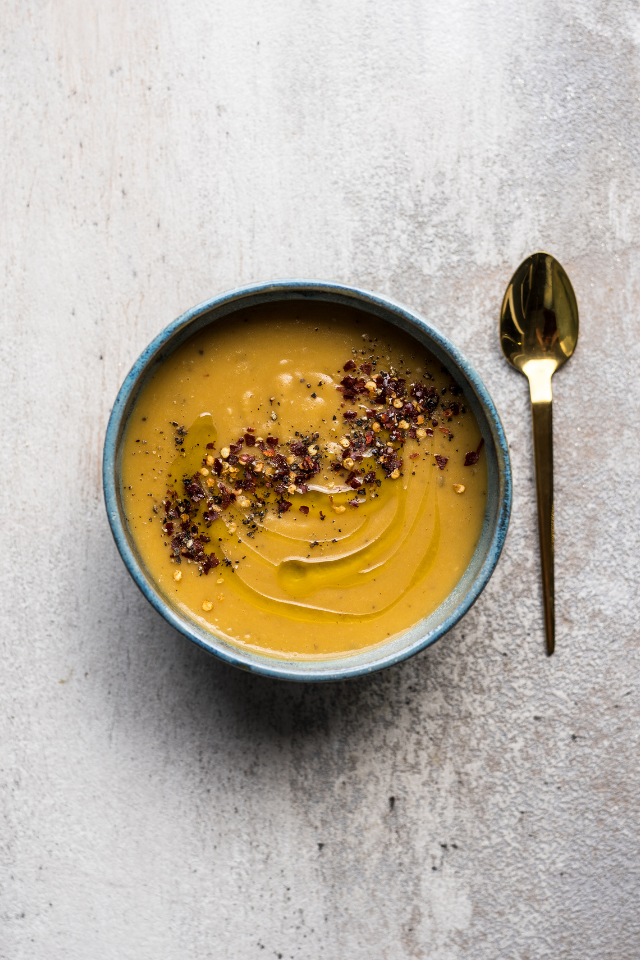 Chilli, Coconut Sweet Potato & Red Lentil Soup | DonalSkehan.com